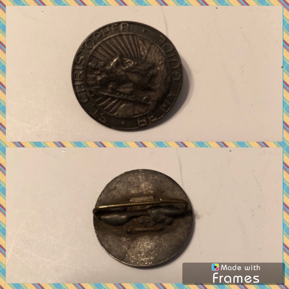 St Christopher be my guide pin